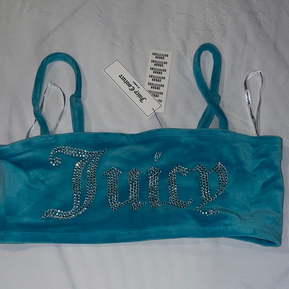 Urban Outfitters Juicy Couture Turquoise Velvet Bralette